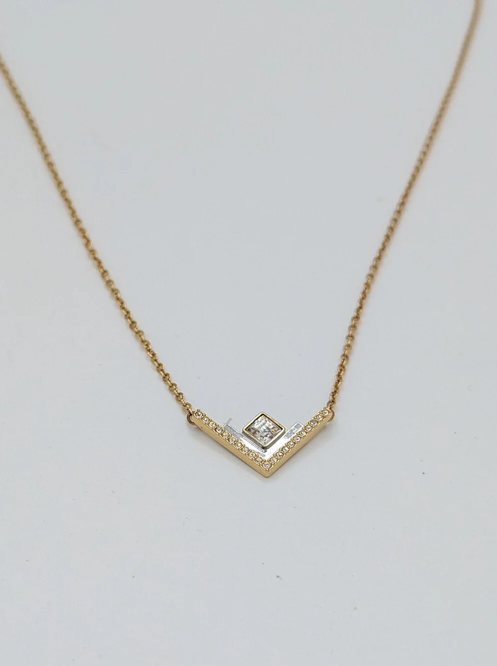 Swarovski V Shaped Pendant Necklace